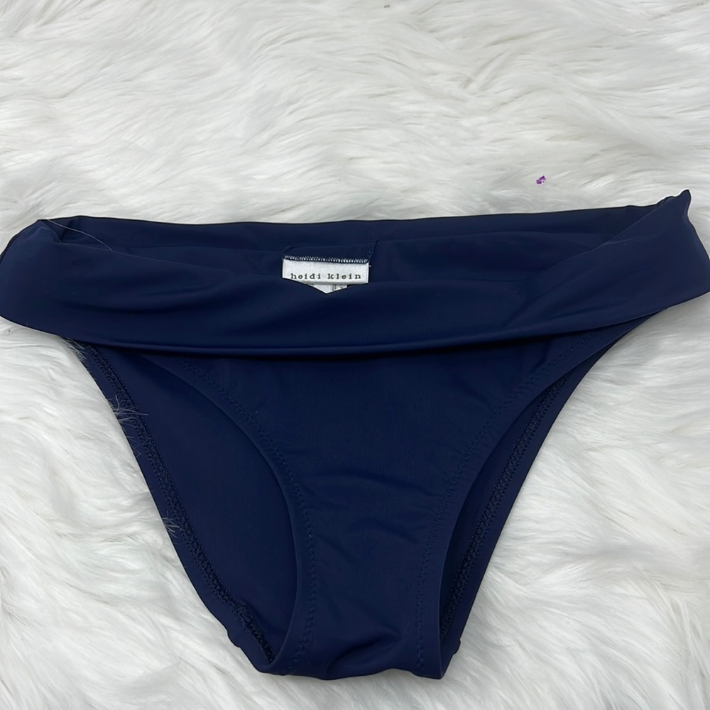Heidi Klein Fold over stretch-woven bikini bottoms Women’s Small Navy